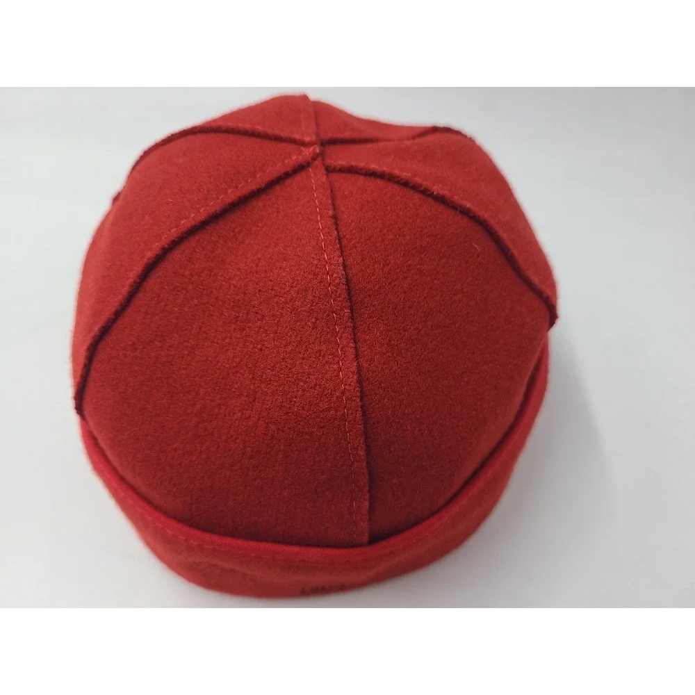 Stormy Kromer Fitted 6 5/8 Hat Cap Wool Blend Hunt Youth Men Women‎ Made USA Red